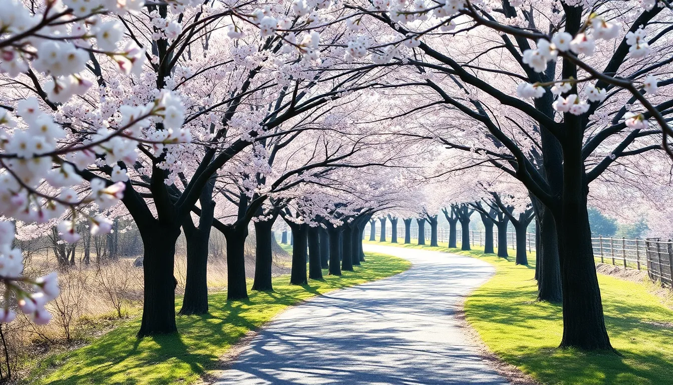 팔공산 벚꽃 풍경