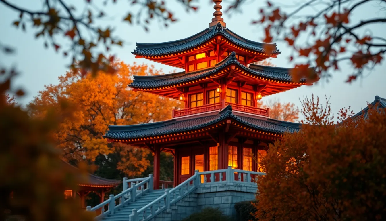 가을 단풍이 물든 아름다운 풍경