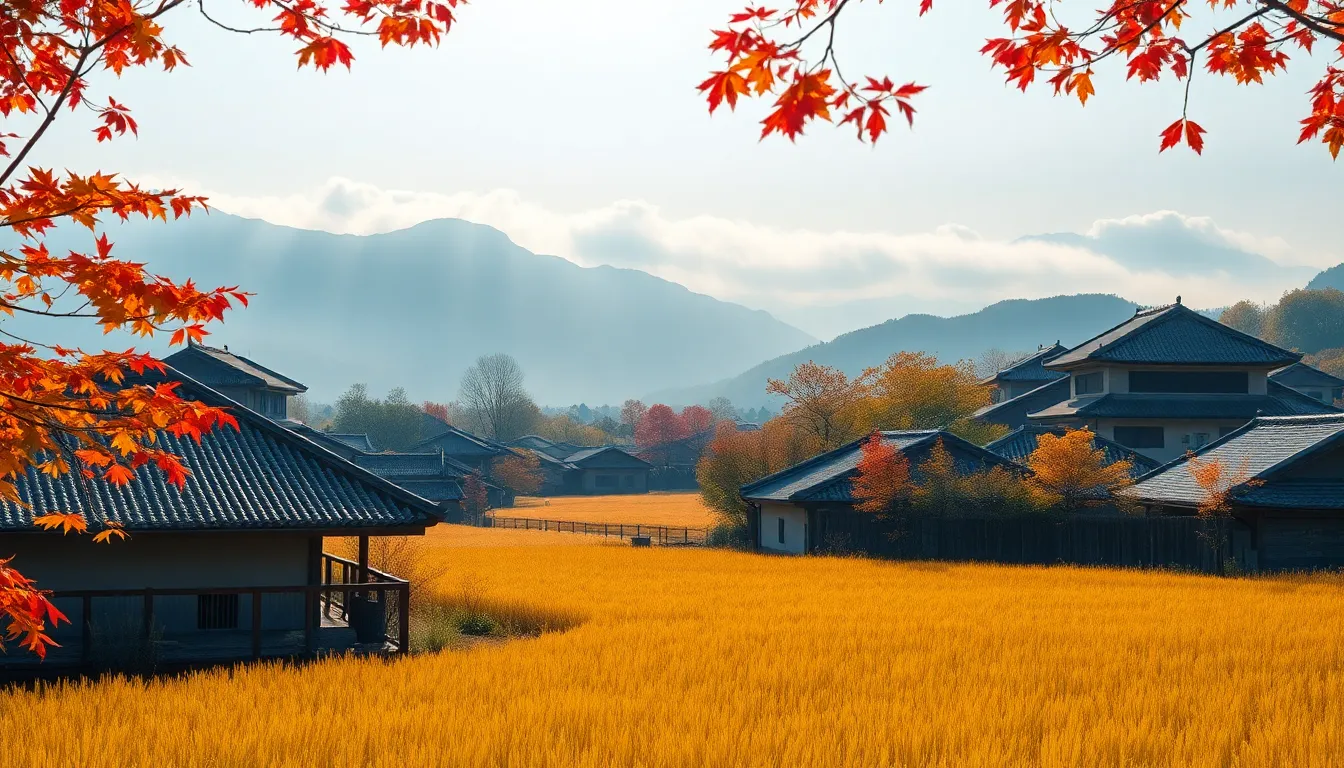 가을 단풍으로 물든 아름다운 국내외 풍경